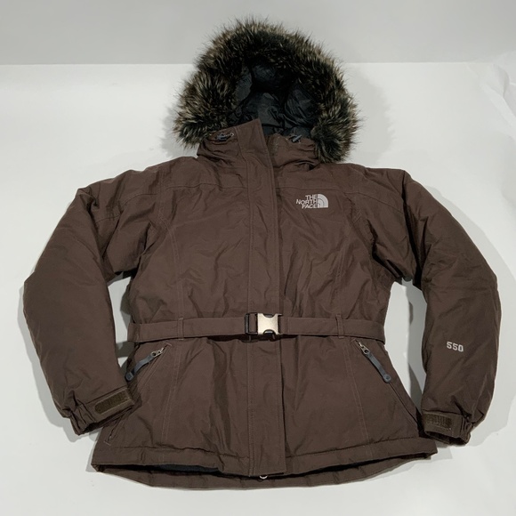 The North Face Brown Goose Down 550 Coat Puffer Jacket Size M - Picture 1 of 6